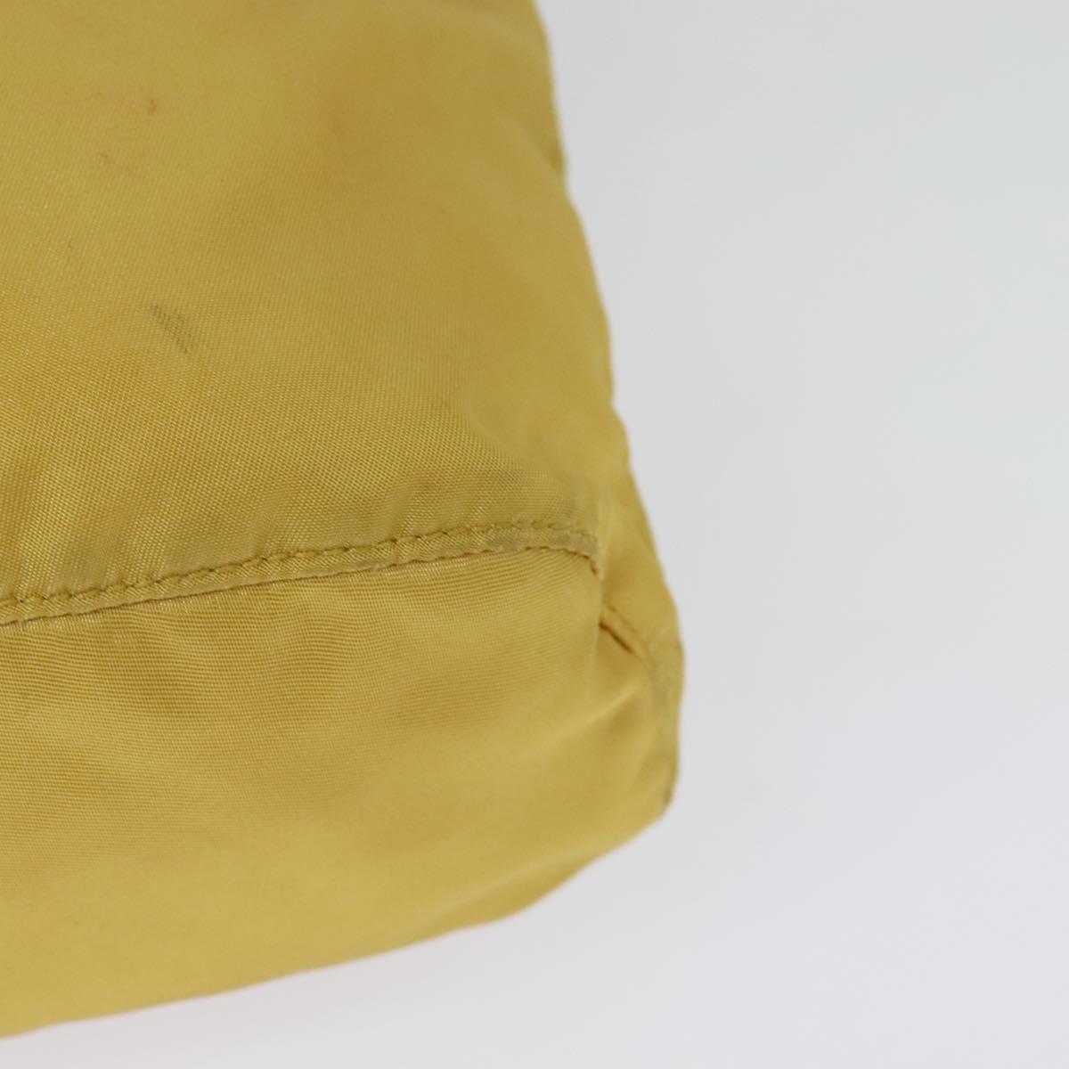 PRADA Pouch Nylon Yellow Auth 127122
