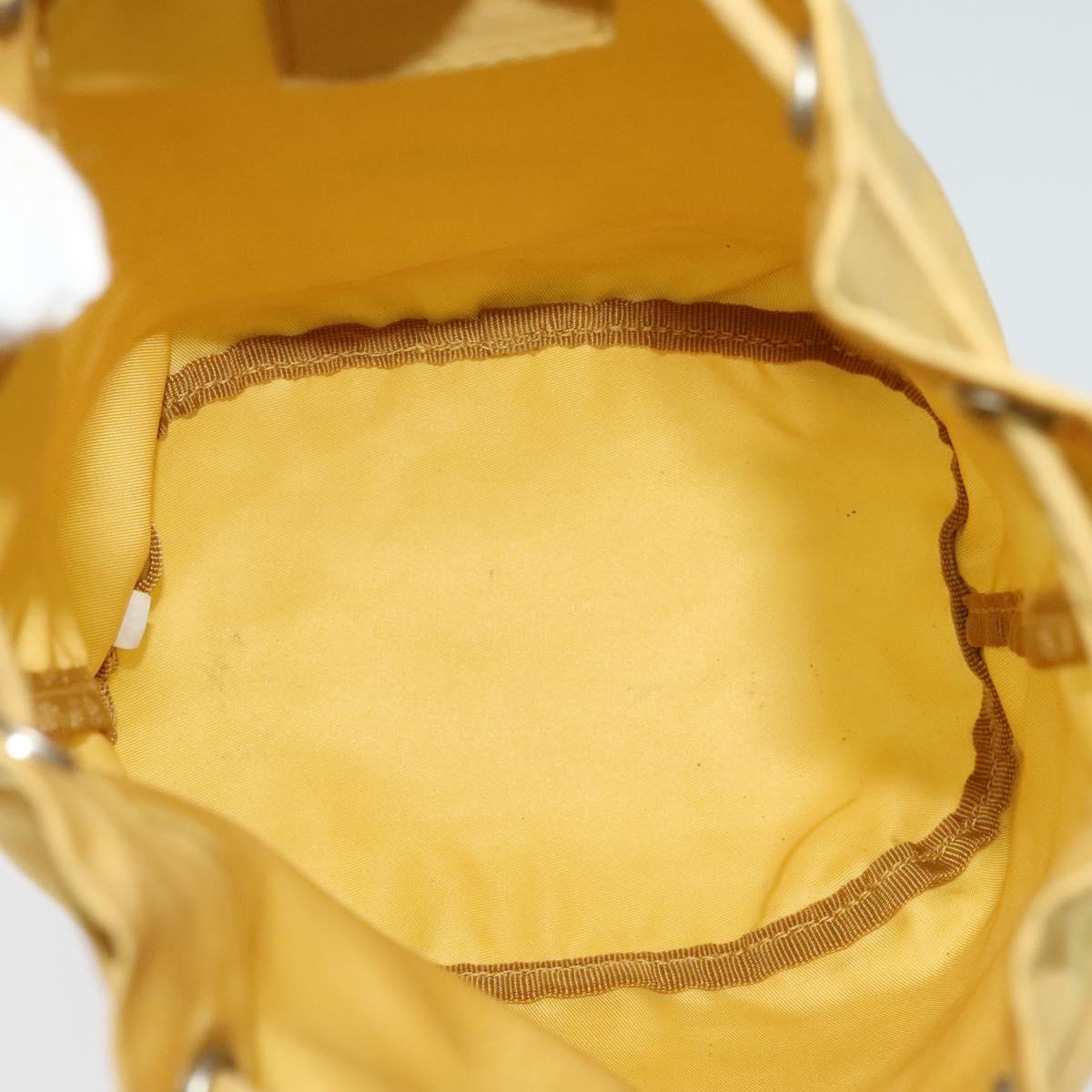 PRADA Pouch Nylon Yellow Auth 127122