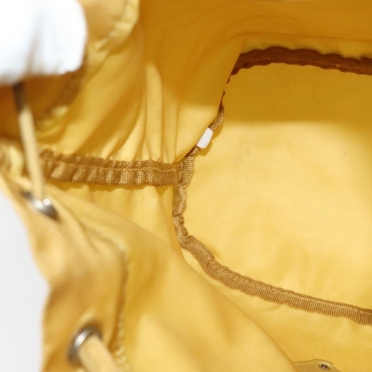 PRADA Pouch Nylon Yellow Auth 127122