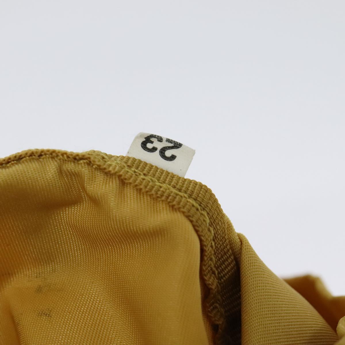 PRADA Pouch Nylon Yellow Auth 127122