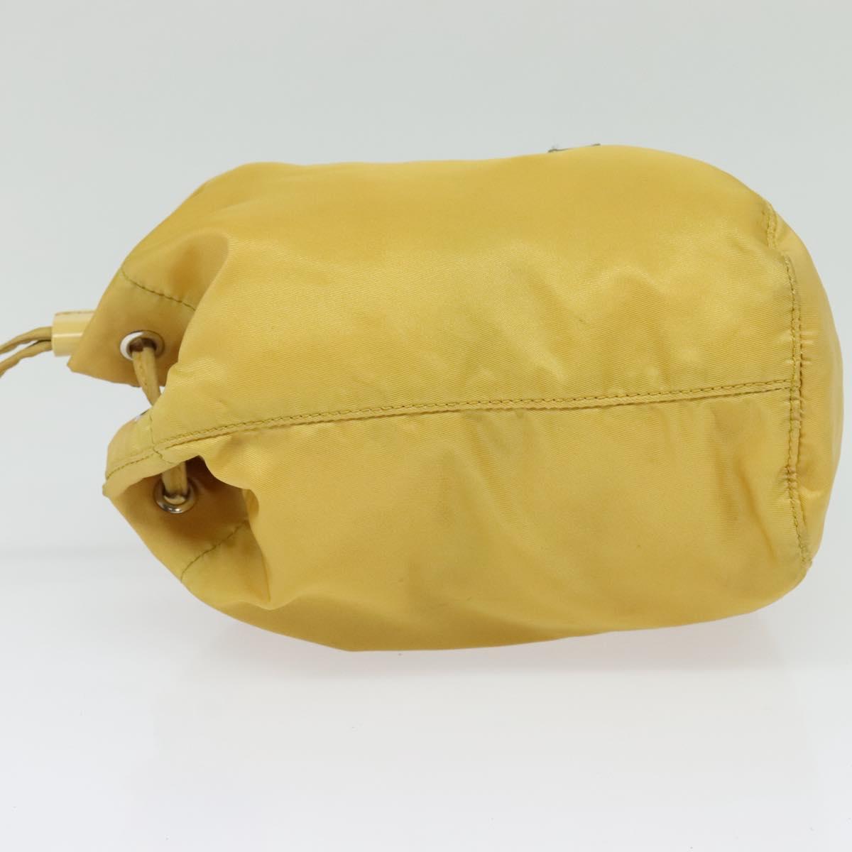 PRADA Pouch Nylon Yellow Auth 127122