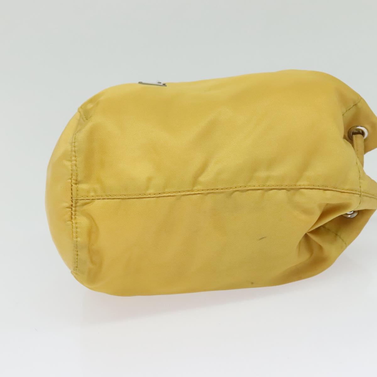 PRADA Pouch Nylon Yellow Auth 127122