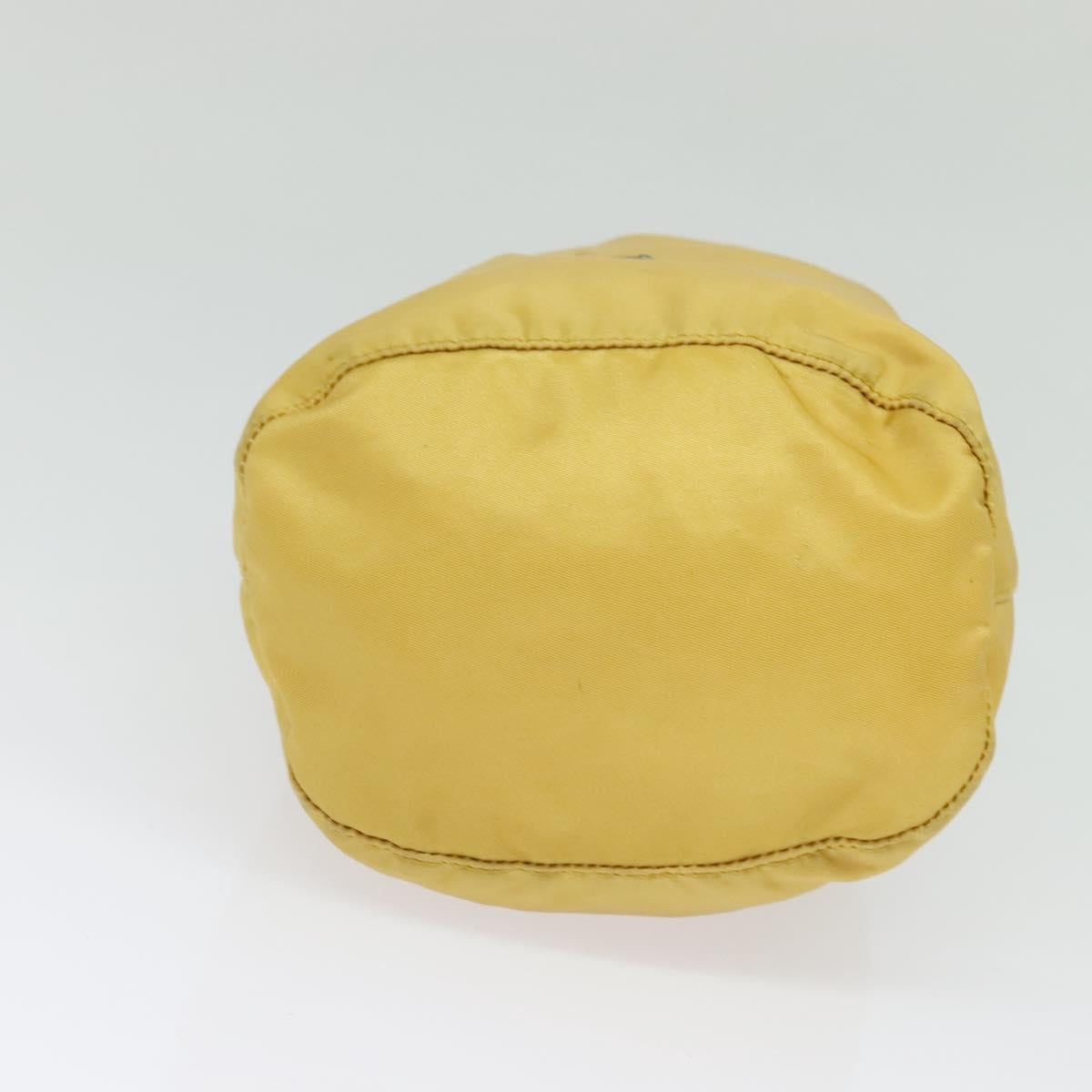 PRADA Pouch Nylon Yellow Auth 127122