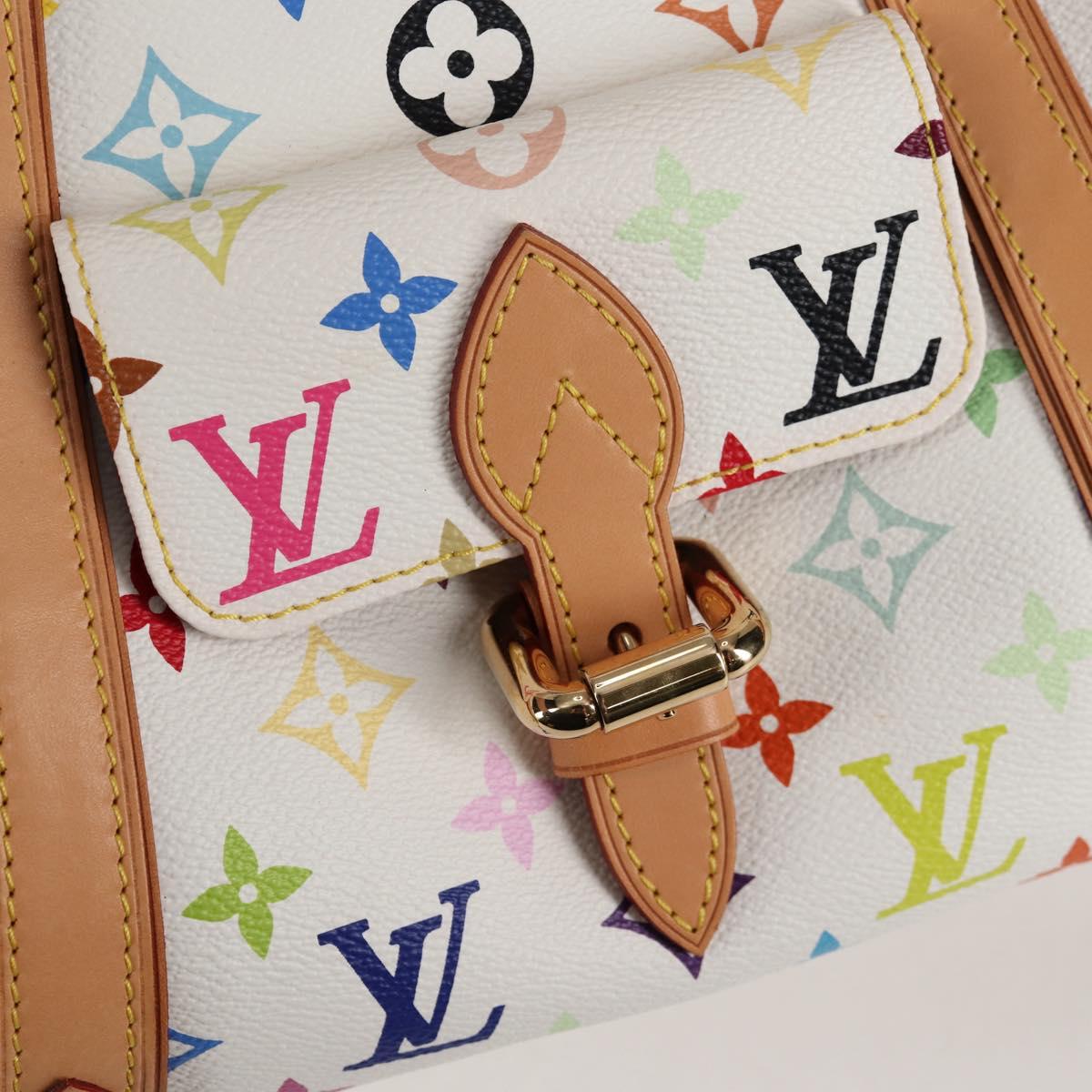 LOUIS VUITTON Monogram Multicolor Priscilla Hand Bag White M40096 Auth 127133V