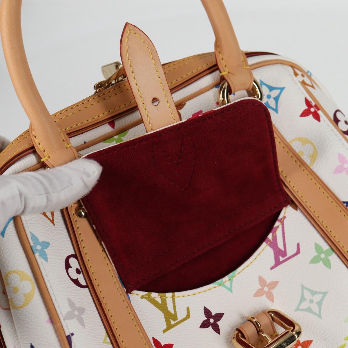 LOUIS VUITTON Monogram Multicolor Priscilla Hand Bag White M40096 Auth 127133V