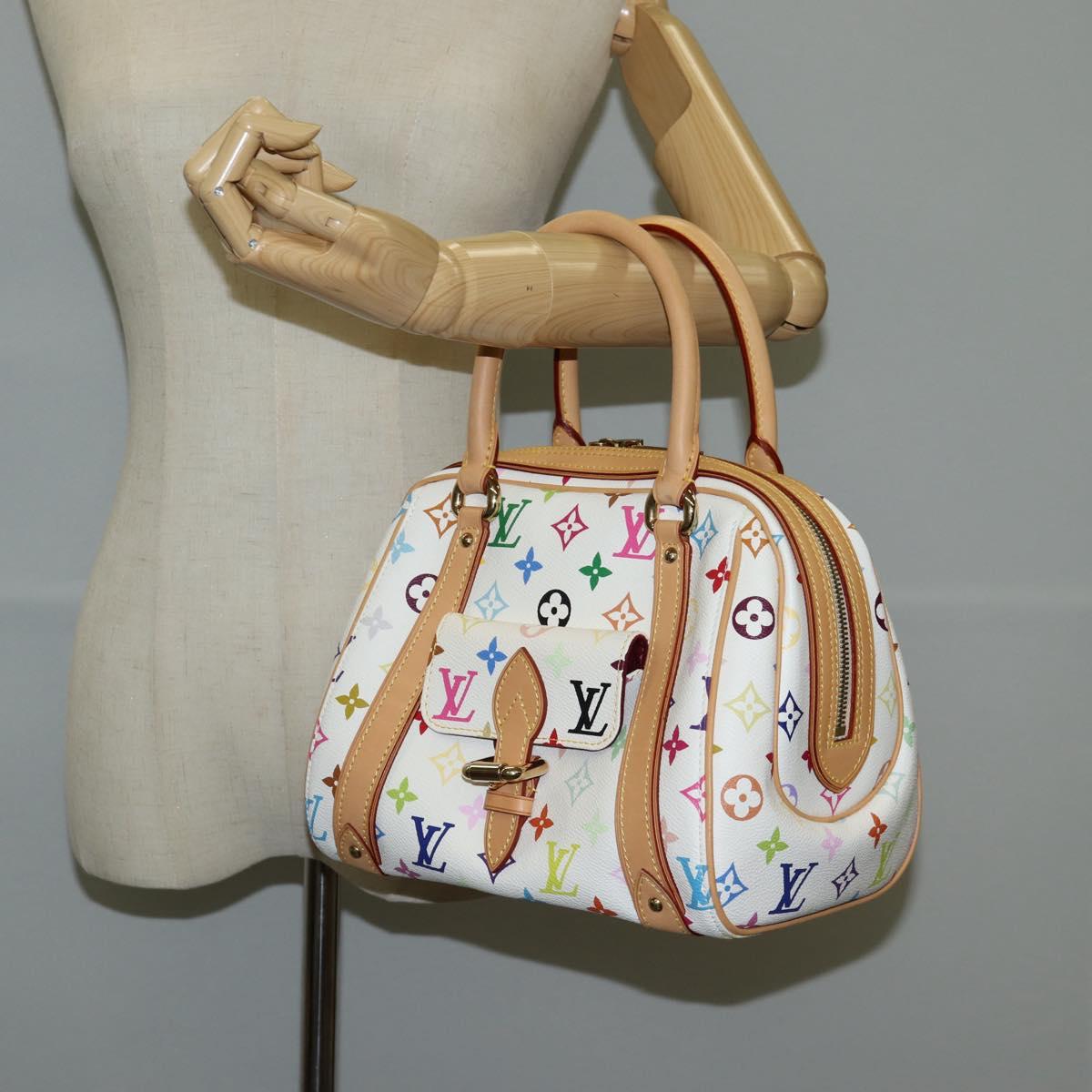 LOUIS VUITTON Monogram Multicolor Priscilla Hand Bag White M40096 Auth 127133SAV