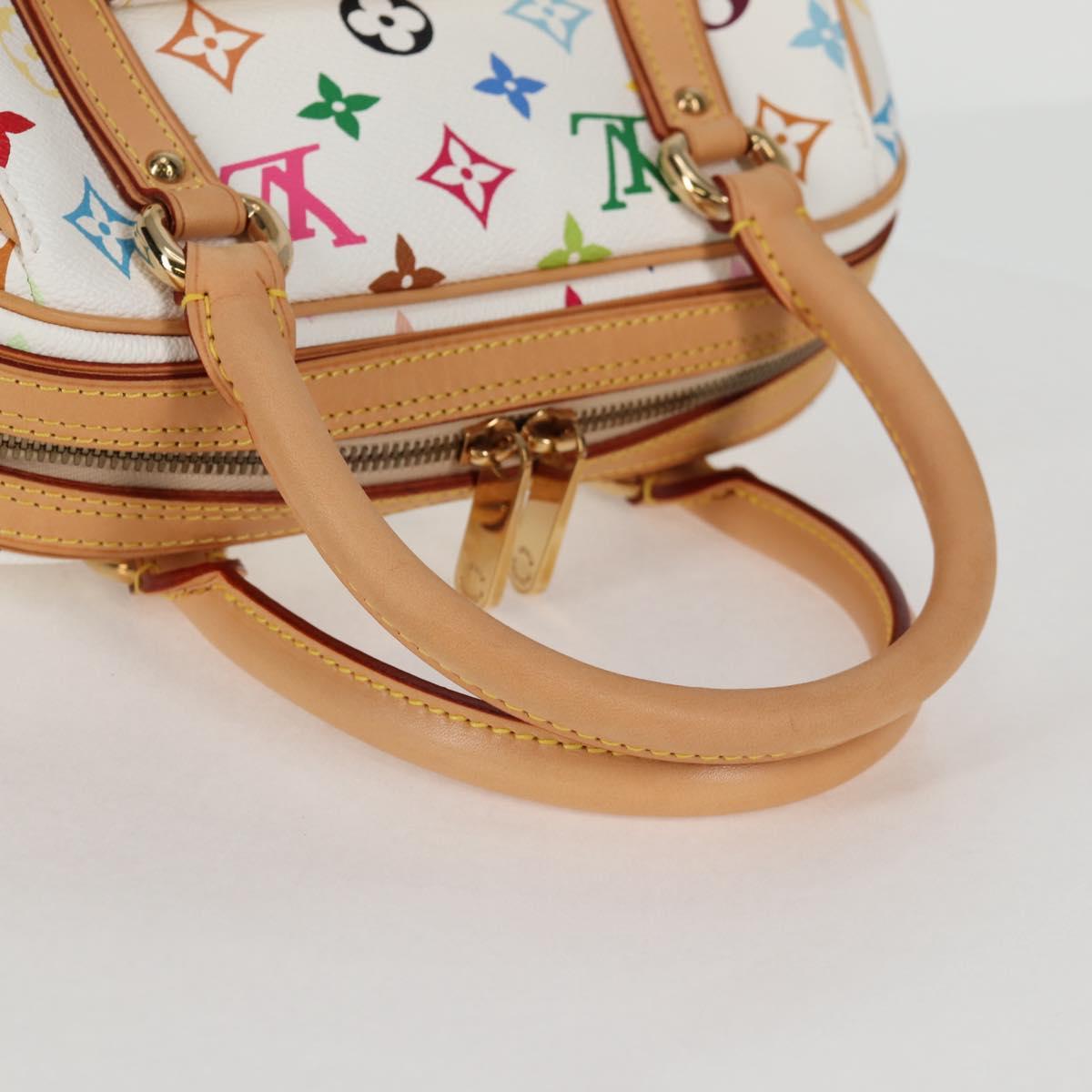 LOUIS VUITTON Monogram Multicolor Priscilla Hand Bag White M40096 Auth 127133SAV