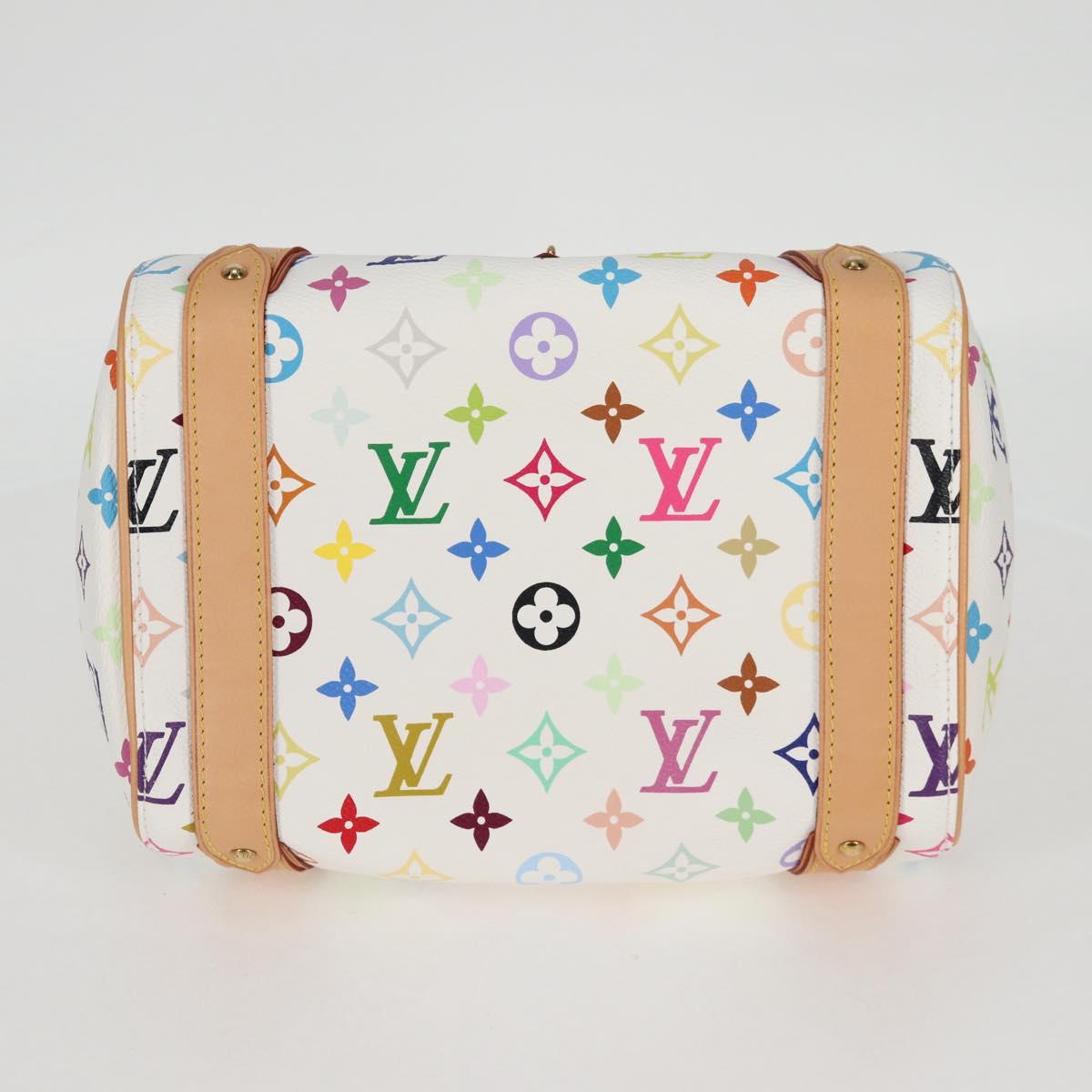 LOUIS VUITTON Monogram Multicolor Priscilla Hand Bag White M40096 Auth 127133V