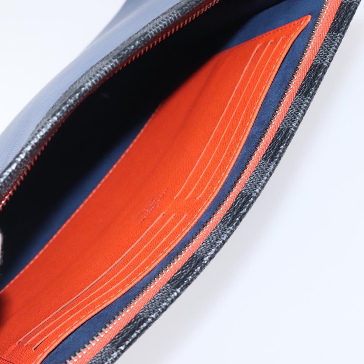 LOUIS VUITTON Epi Pochette Voyager MM Pouch Blue M62912 LV Auth 127163