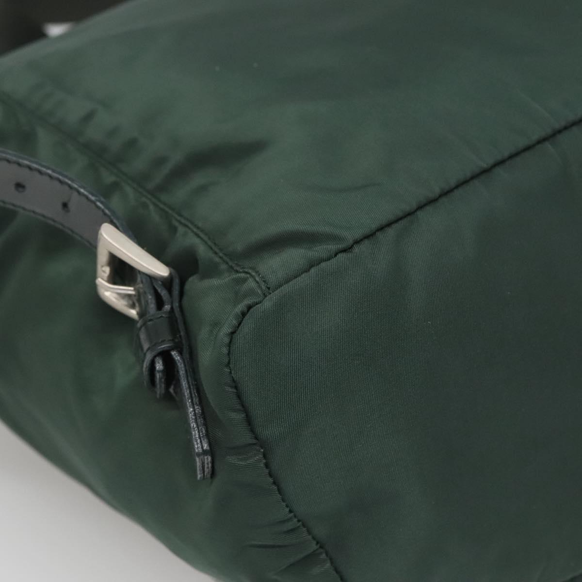 PRADA Backpack Nylon Green Silver Auth 127191