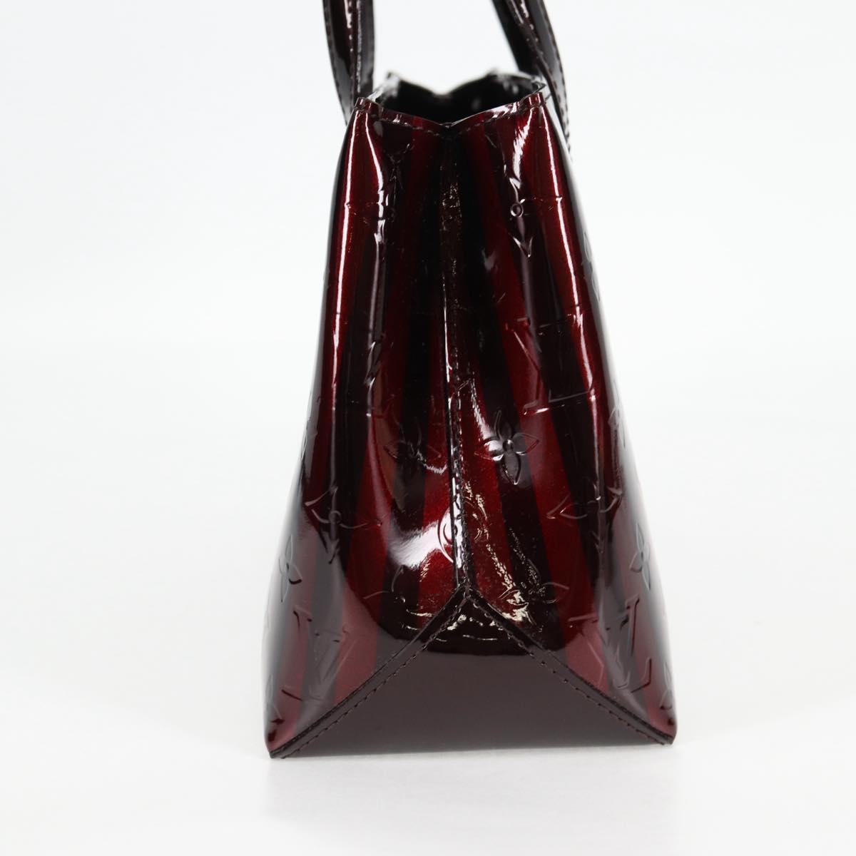 LOUIS VUITTON Vernis Rayure Wilshire PM Bag Pomme D'amour M91701 LV Auth 127206V