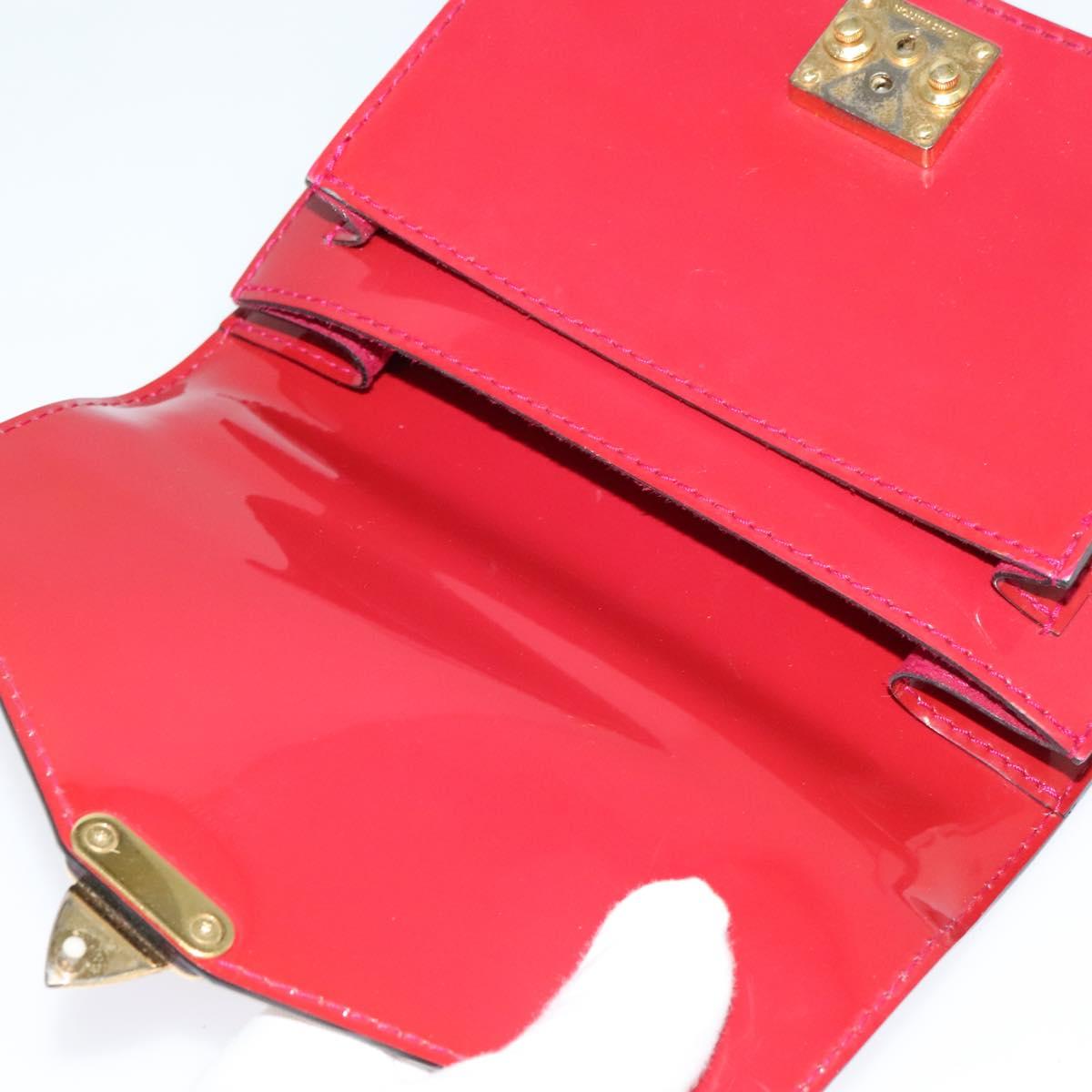LOUIS VUITTON Vernis Monceau BB Hand Bag 2way Rose Andian M91579 LV Auth 127225