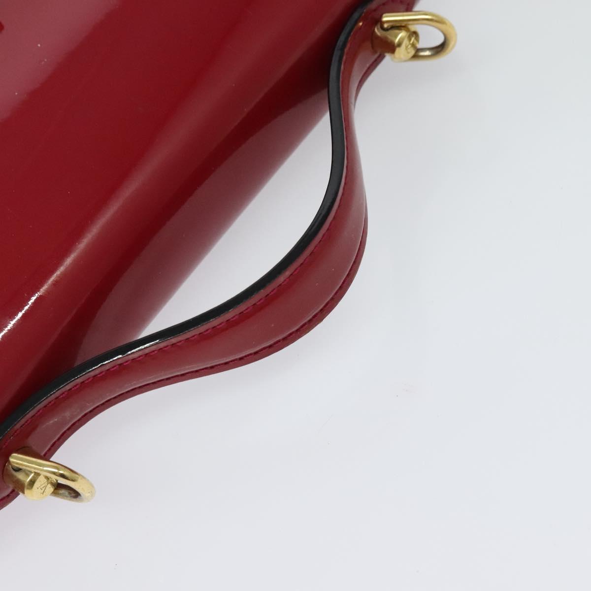 LOUIS VUITTON Vernis Monceau BB Hand Bag 2way Rose Andian M91579 LV Auth 127225