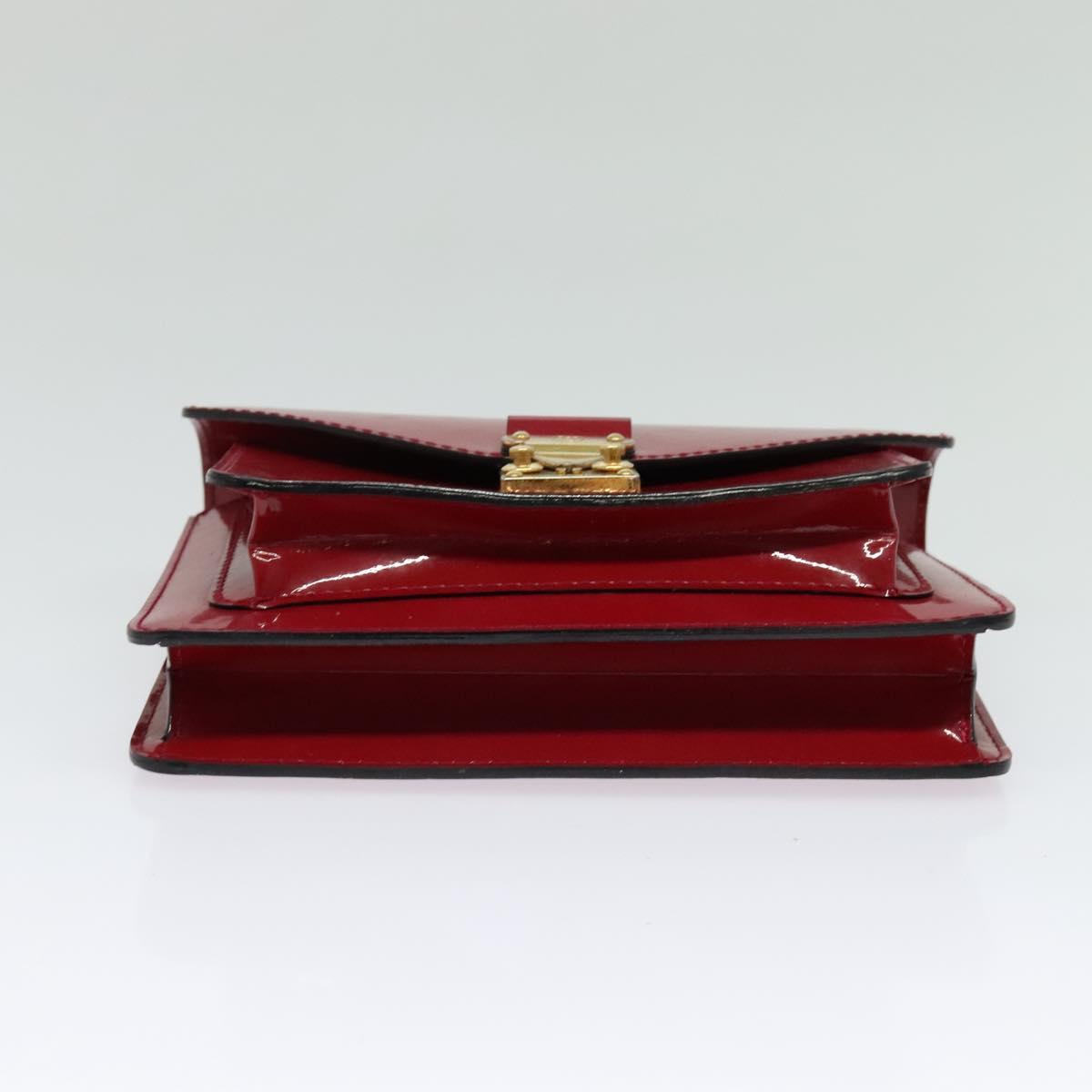 LOUIS VUITTON Vernis Monceau BB Hand Bag 2way Rose Andian M91579 LV Auth 127225