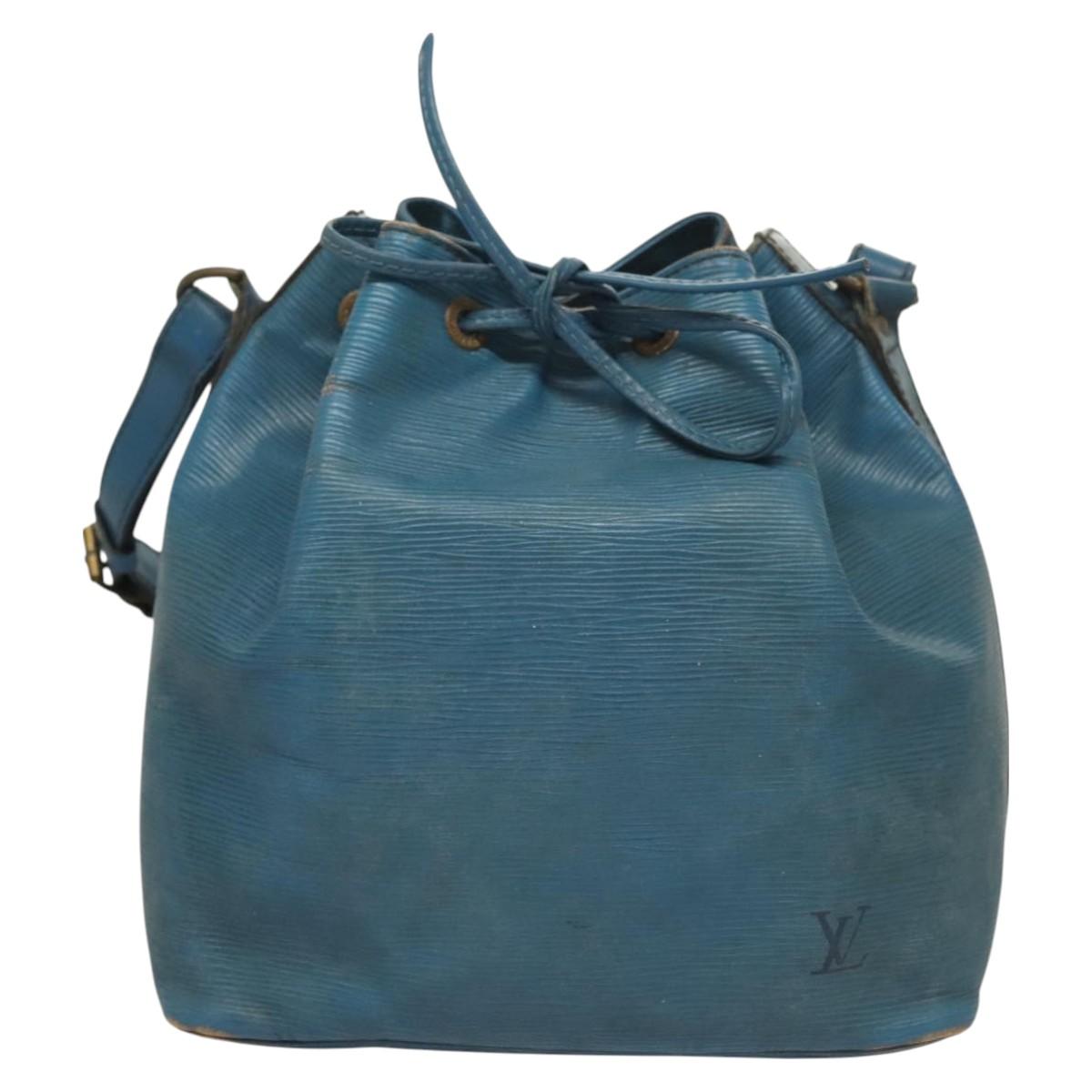 LOUIS VUITTON Epi Petit Noe Shoulder Bag Blue M44105 LV Auth 127238