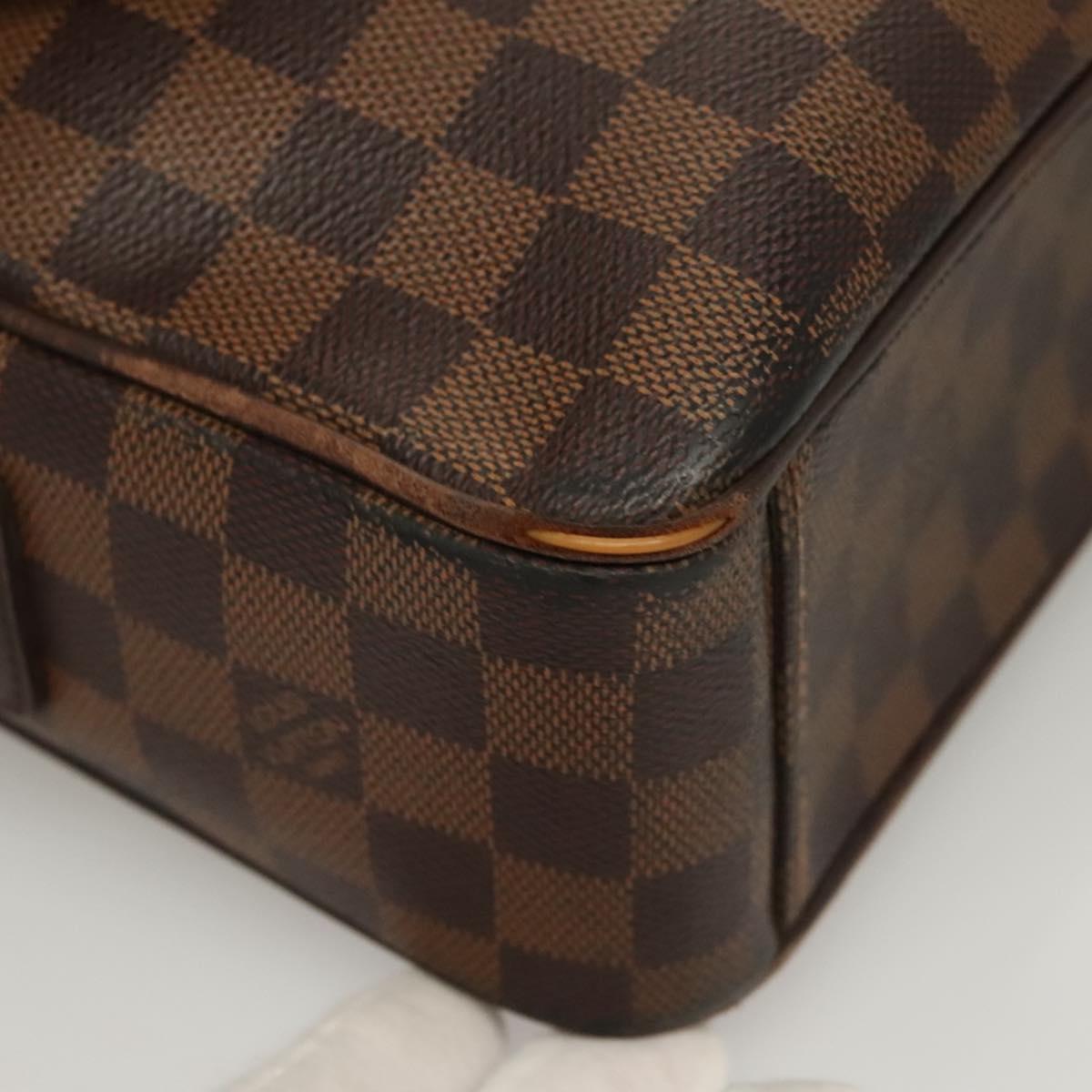 LOUIS VUITTON Damier Ebene Shelton GM Shoulder Bag N41148 LV Auth 127278