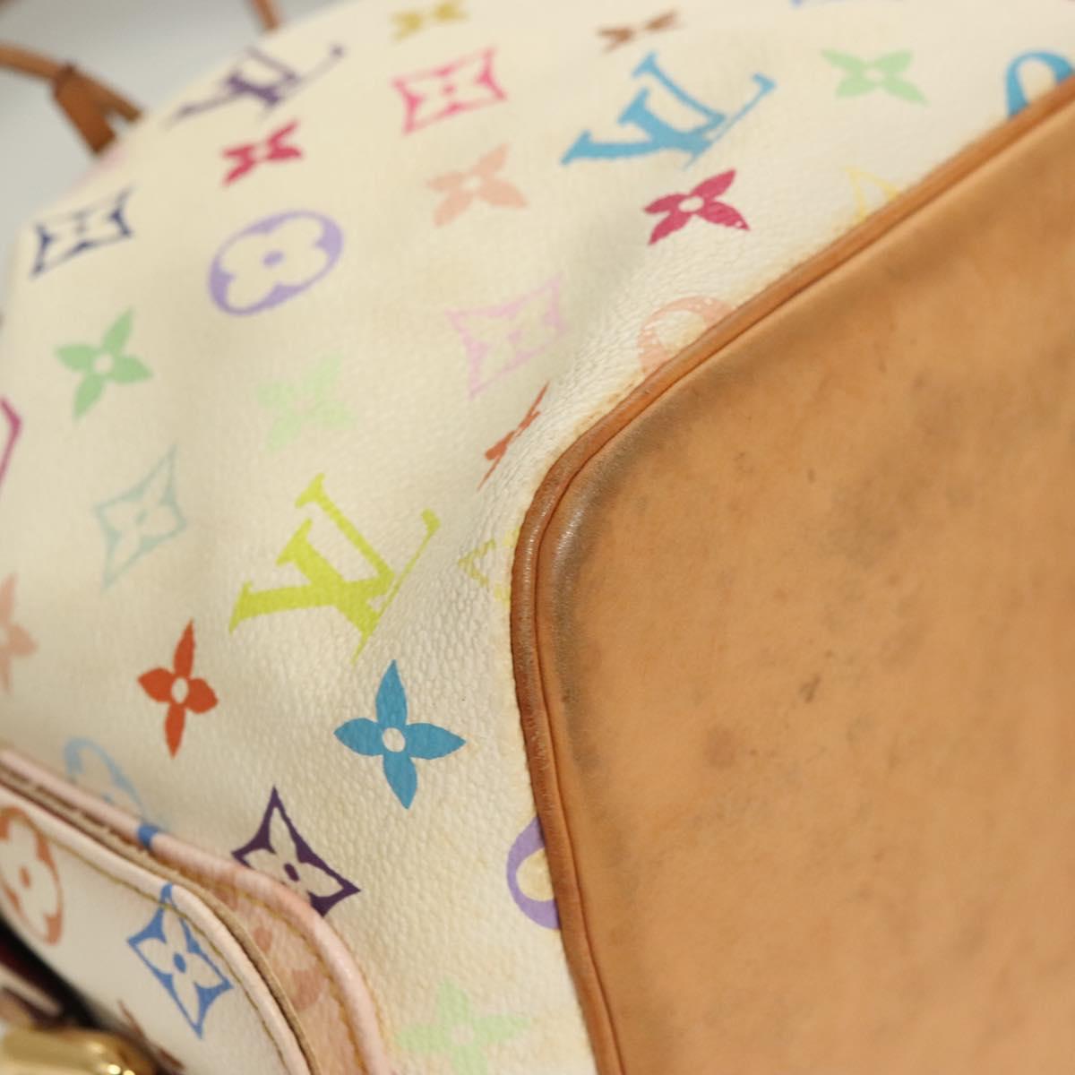 LOUIS VUITTON Monogram Multicolor Petit Noe Bag White M42229 LV Auth 127305