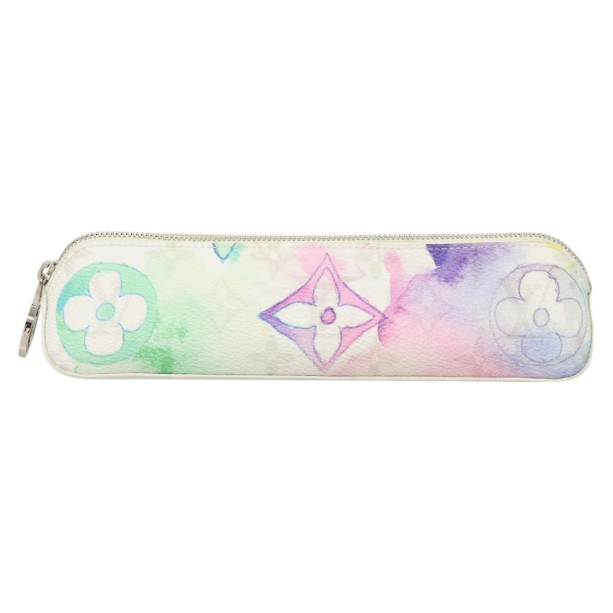 LOUIS VUITTON Monogram Watercolor Trousse Elizabeth Pen Case GI0591 Auth 127326