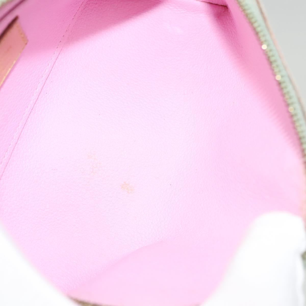 LOUIS VUITTON Monogram Multicolor Pochette Cosmetic White M47354 Auth 127372