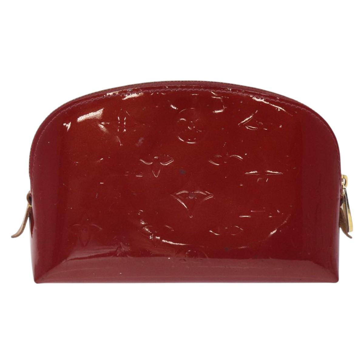 LOUIS VUITTON Vernis Pochette Cosmetic Pouch Pomme D'amour M91496 LV Auth 127419