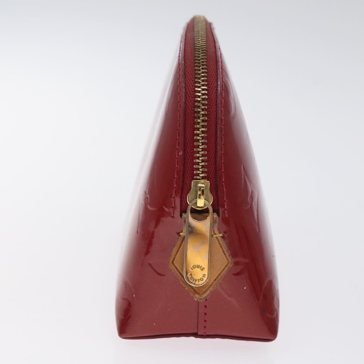 LOUIS VUITTON Vernis Pochette Cosmetic Pouch Pomme D'amour M91496 LV Auth 127419