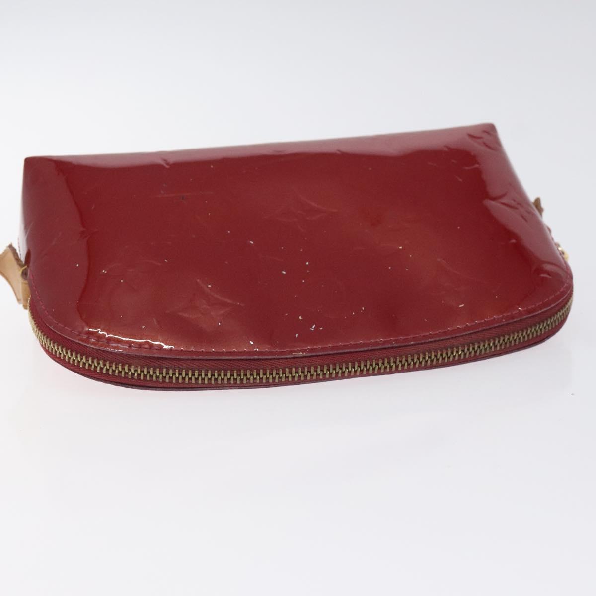 LOUIS VUITTON Vernis Pochette Cosmetic Pouch Pomme D'amour M91496 LV Auth 127419