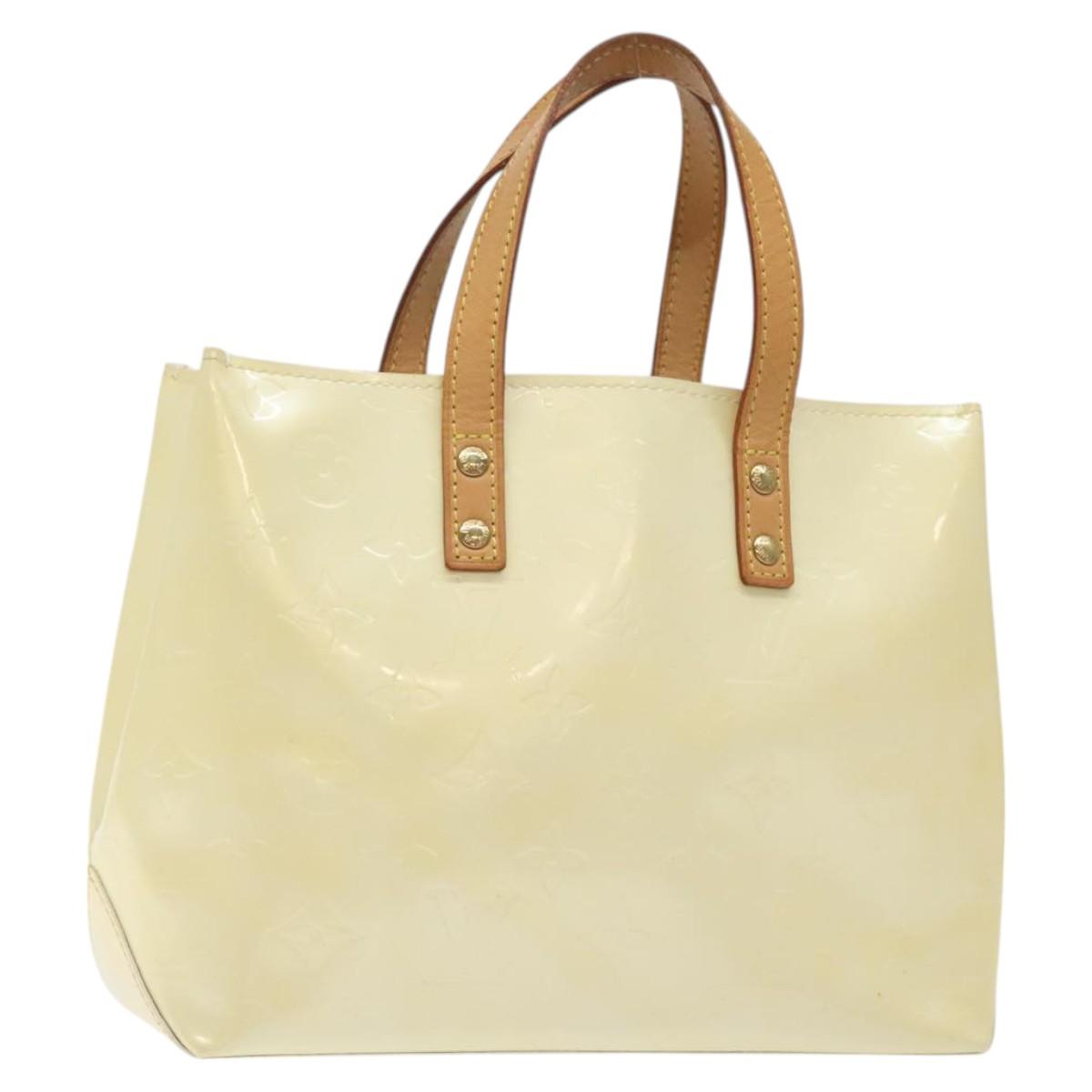 LOUIS VUITTON Monogram Vernis Reade PM Hand Bag Perle M91336 LV Auth 127438
