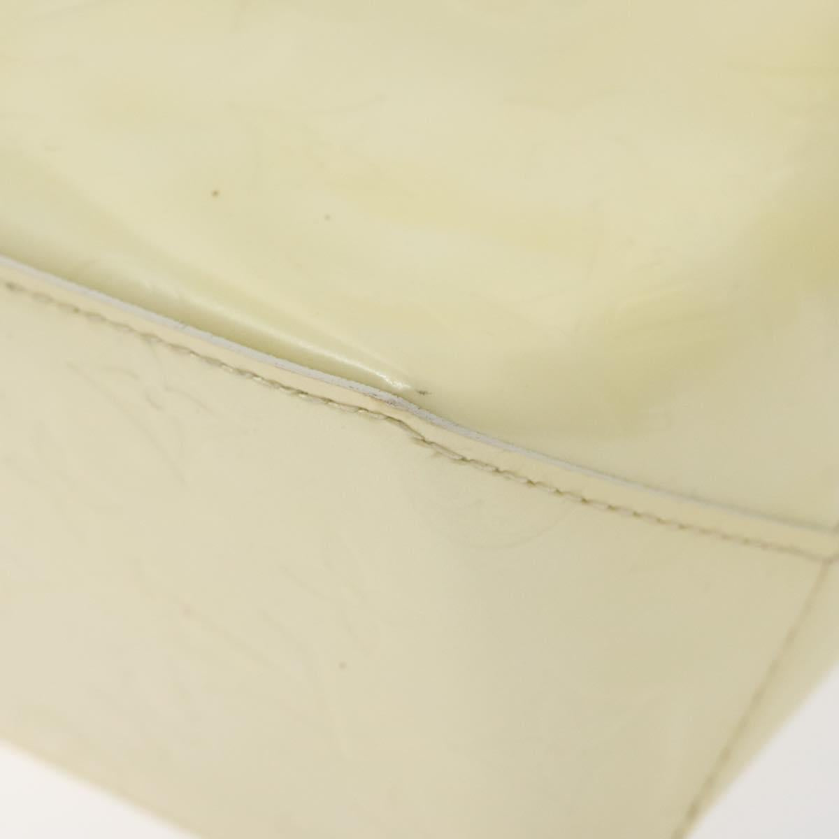 LOUIS VUITTON Monogram Vernis Reade PM Hand Bag Perle M91336 LV Auth 127438