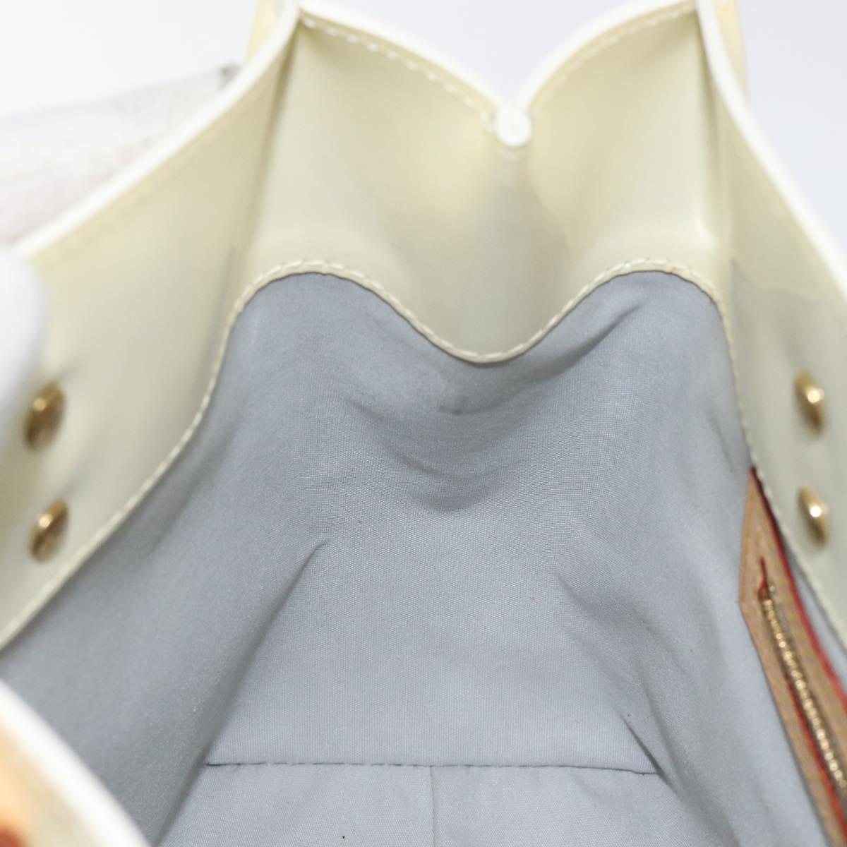 LOUIS VUITTON Monogram Vernis Reade PM Hand Bag Perle M91336 LV Auth 127438