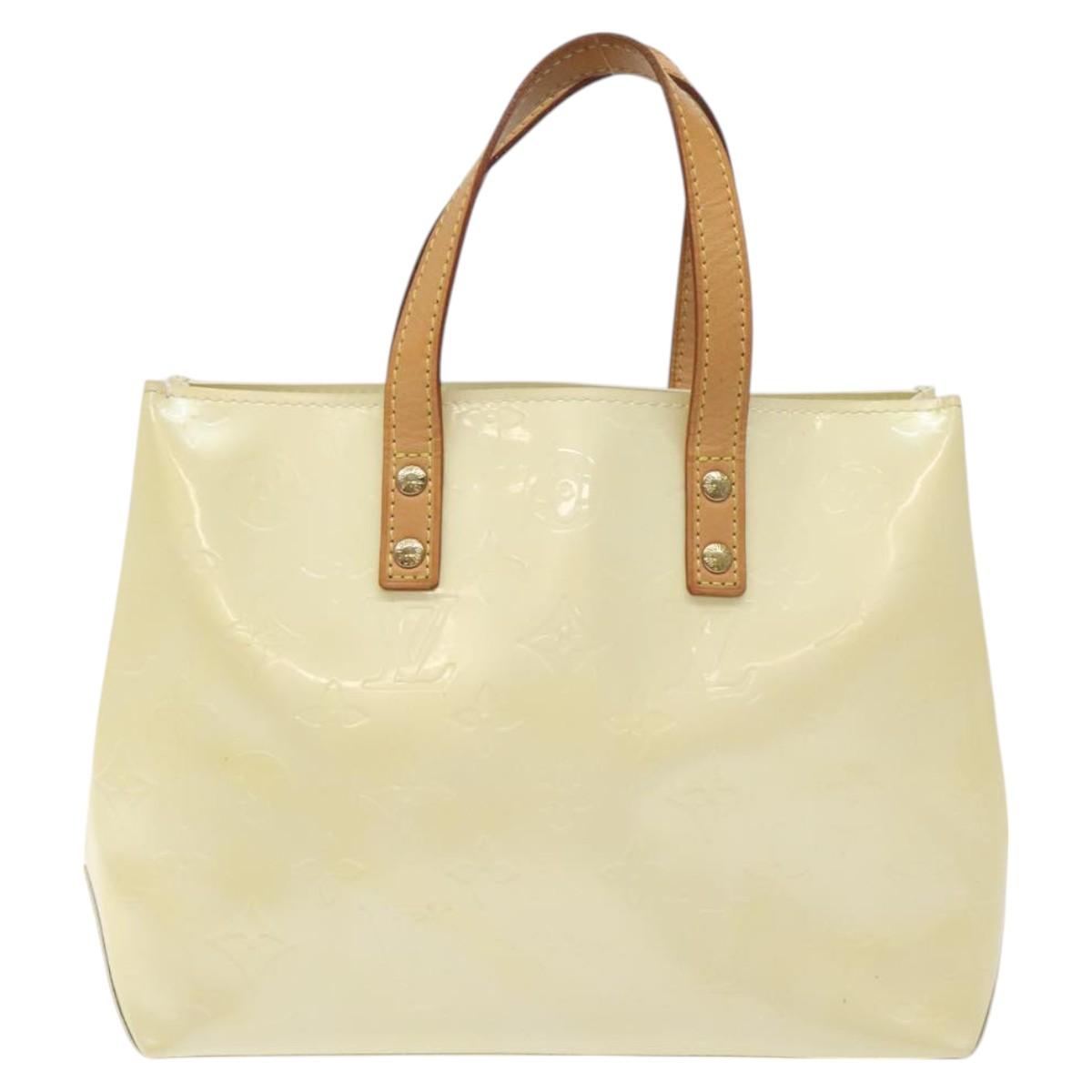 LOUIS VUITTON Monogram Vernis Reade PM Hand Bag Perle M91336 LV Auth 127438