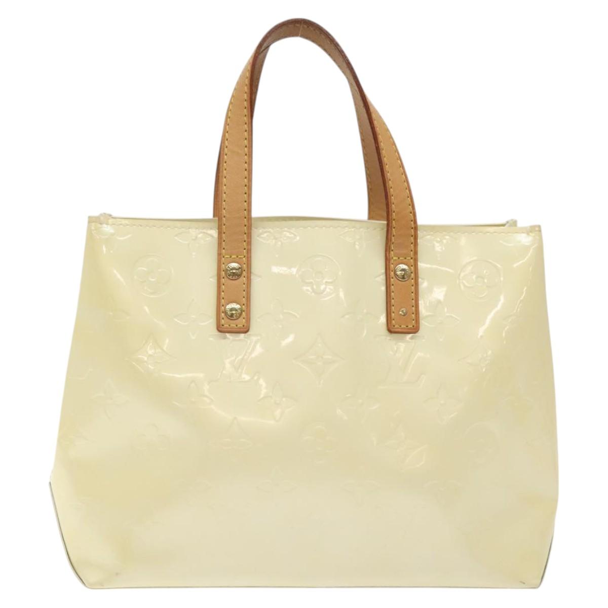 LOUIS VUITTON Monogram Vernis Reade PM Hand Bag Perle M91336 LV Auth 127438