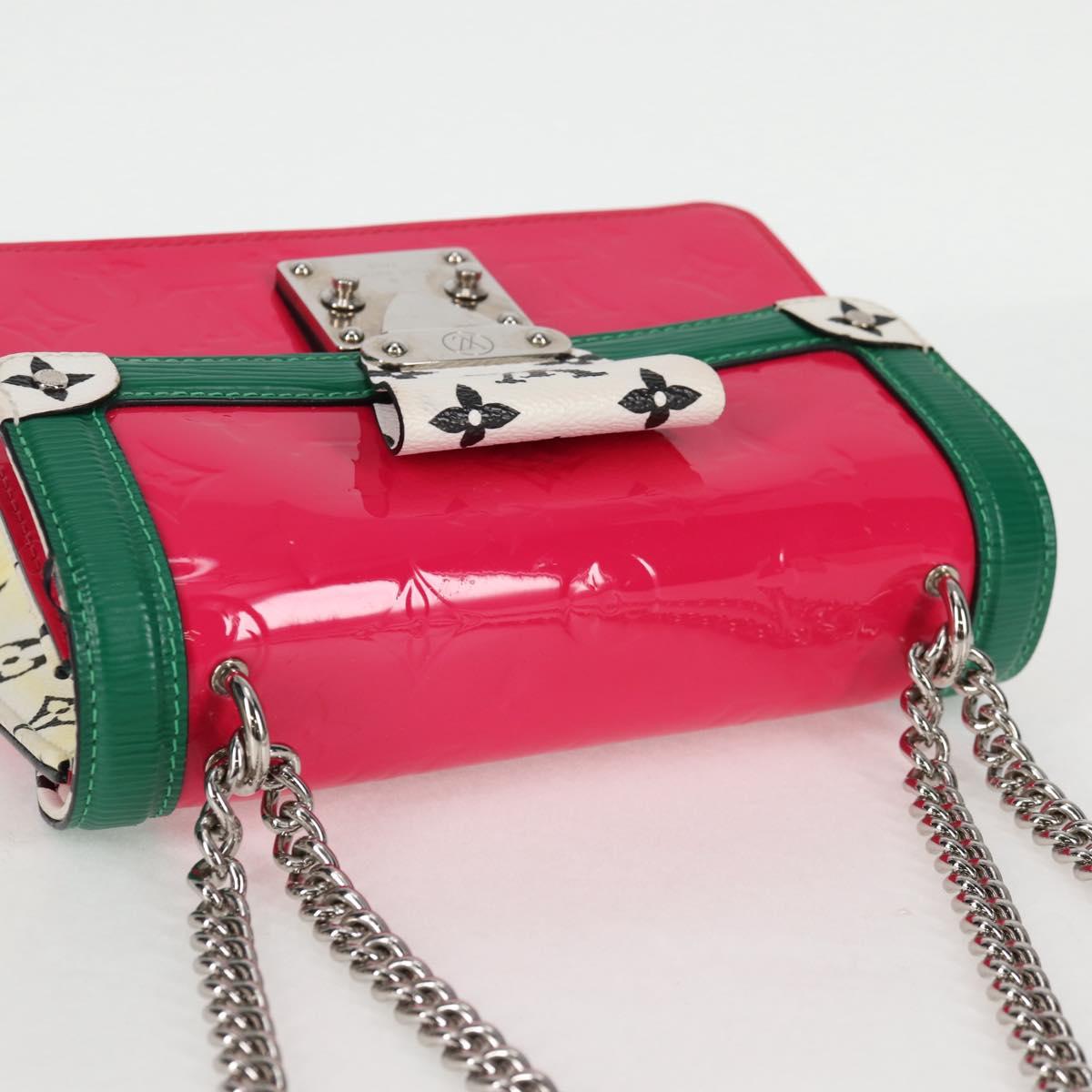 LOUIS VUITTON Vernis Winewood PM Shoulder Bag Rose Pop M90443 LV Auth 127441SAM