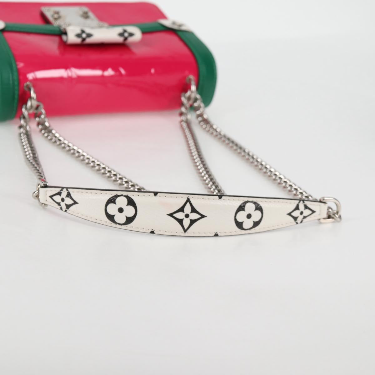 LOUIS VUITTON Vernis Winewood PM Shoulder Bag Rose Pop M90443 LV Auth 127441M