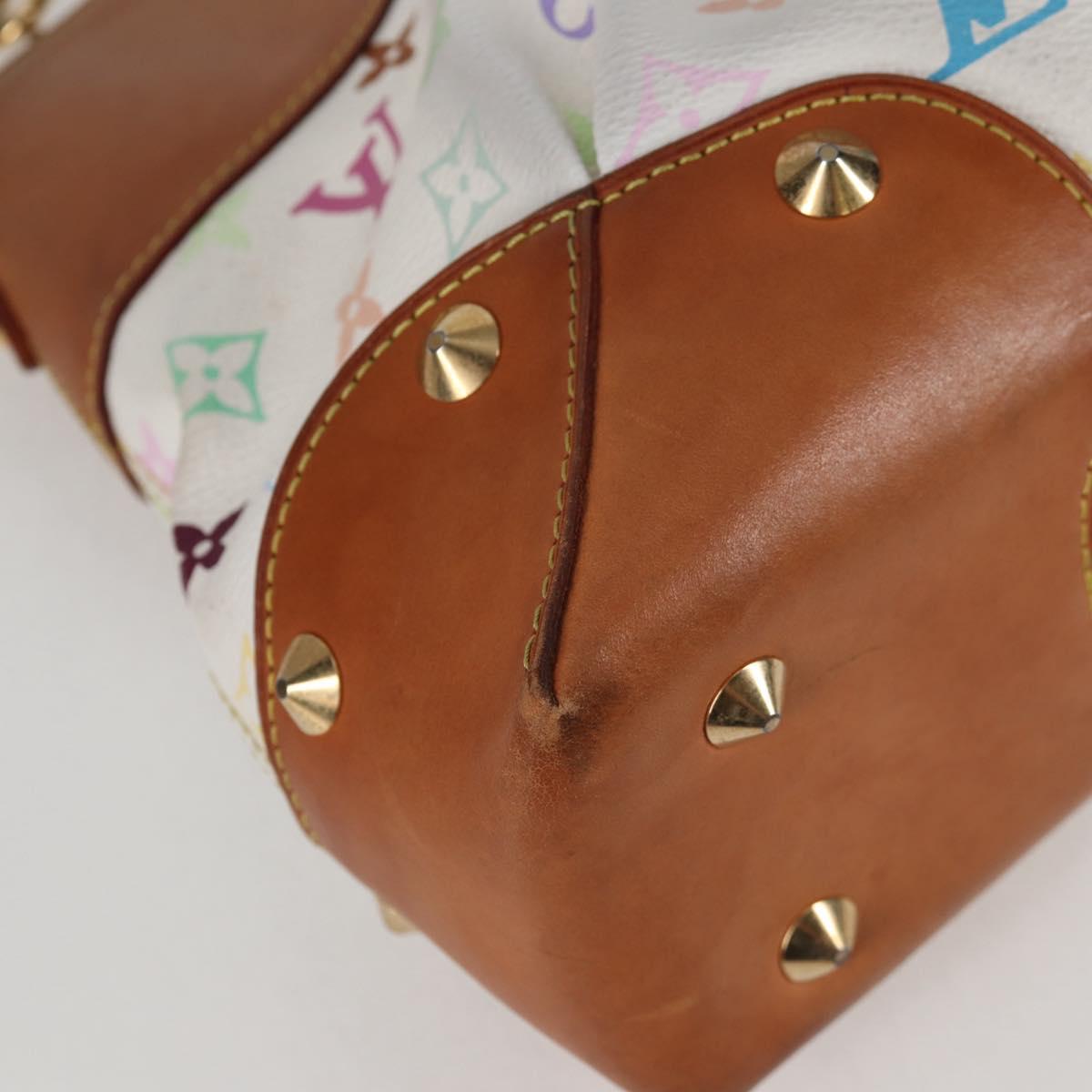 LOUIS VUITTON Monogram Multicolor Judy MM Bag 2Way White M40255 LV Auth 127443