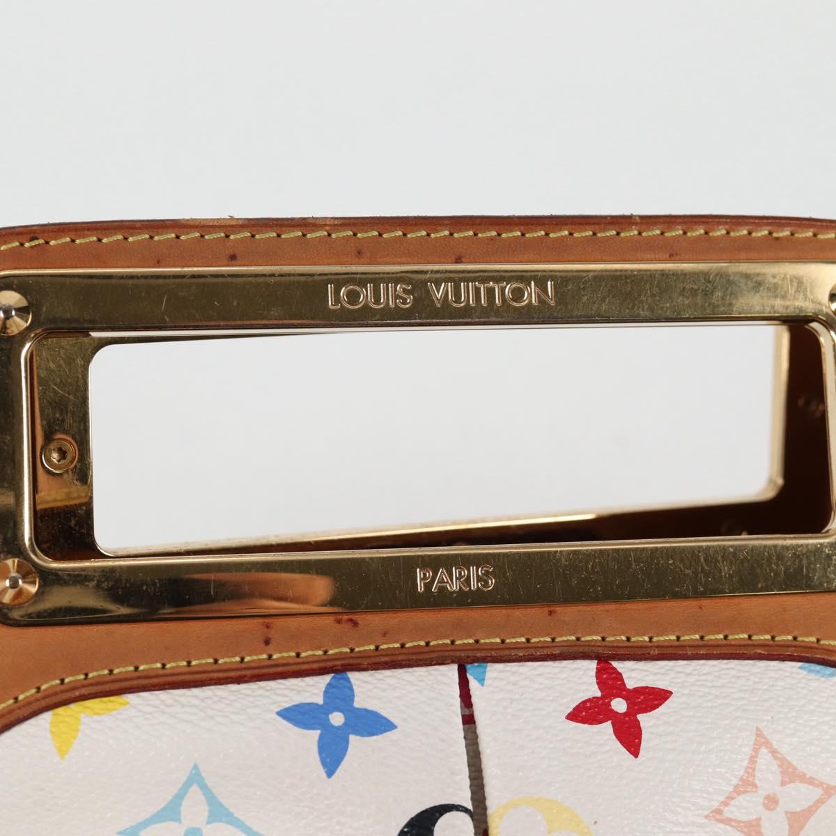 LOUIS VUITTON Monogram Multicolor Judy MM Bag 2Way White M40255 LV Auth 127443