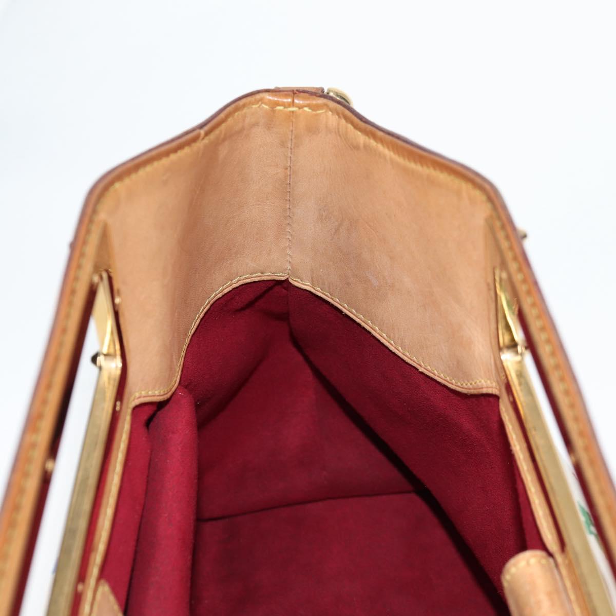 LOUIS VUITTON Monogram Multicolor Judy MM Bag 2Way White M40255 LV Auth 127443