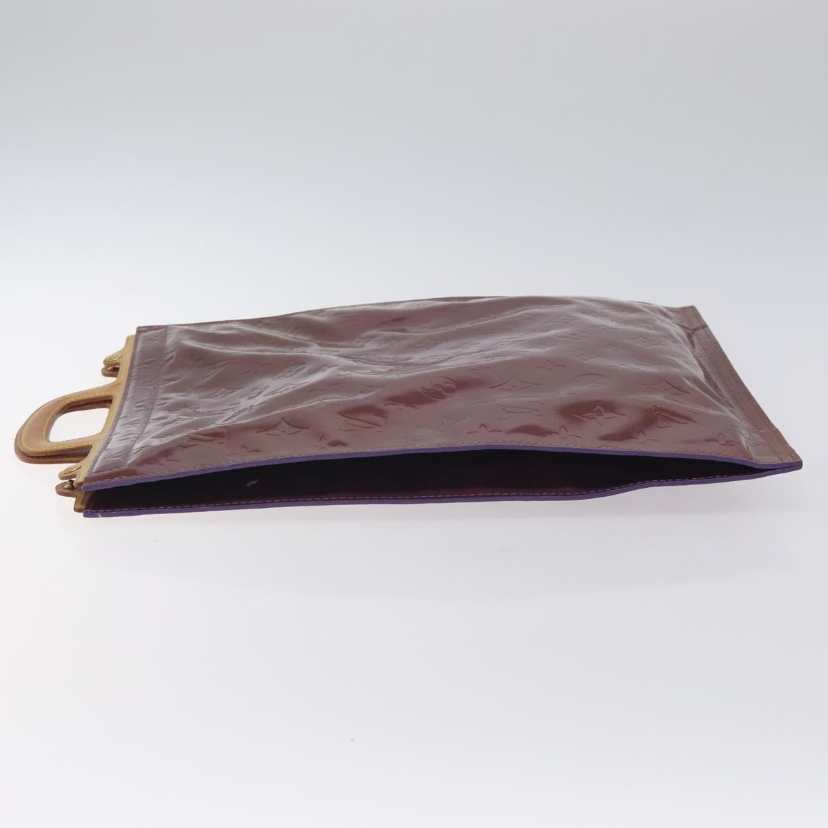 LOUIS VUITTON Monogram Vernis Stanton Tote Bag Purple Viole M91079 Auth 127464