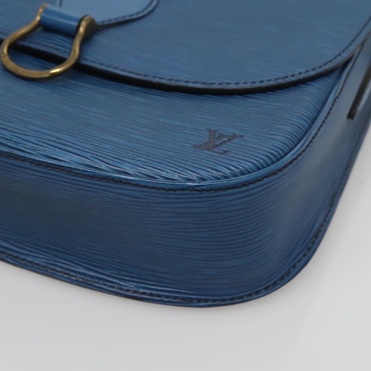 LOUIS VUITTON Epi Saint Cloud GM Shoulder Bag Toledo Blue M52195 LV Auth 127467
