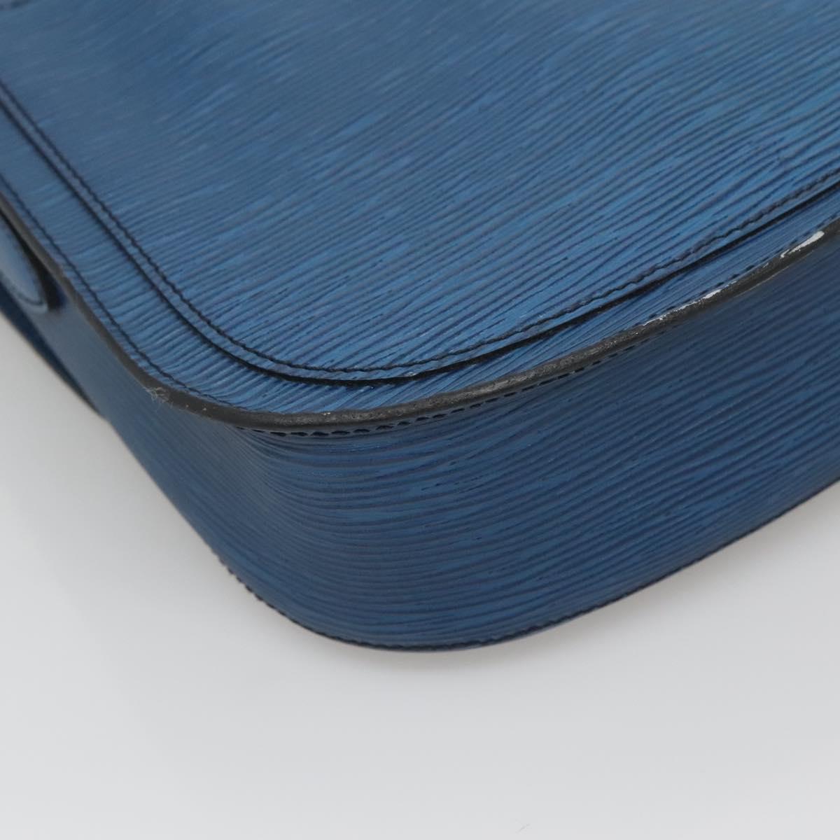 LOUIS VUITTON Epi Saint Cloud GM Shoulder Bag Toledo Blue M52195 LV Auth 127467