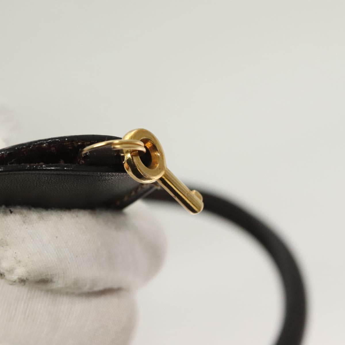 FENDI Zucca Canvas Hand Bag 2way Black Brown gold Auth 127476
