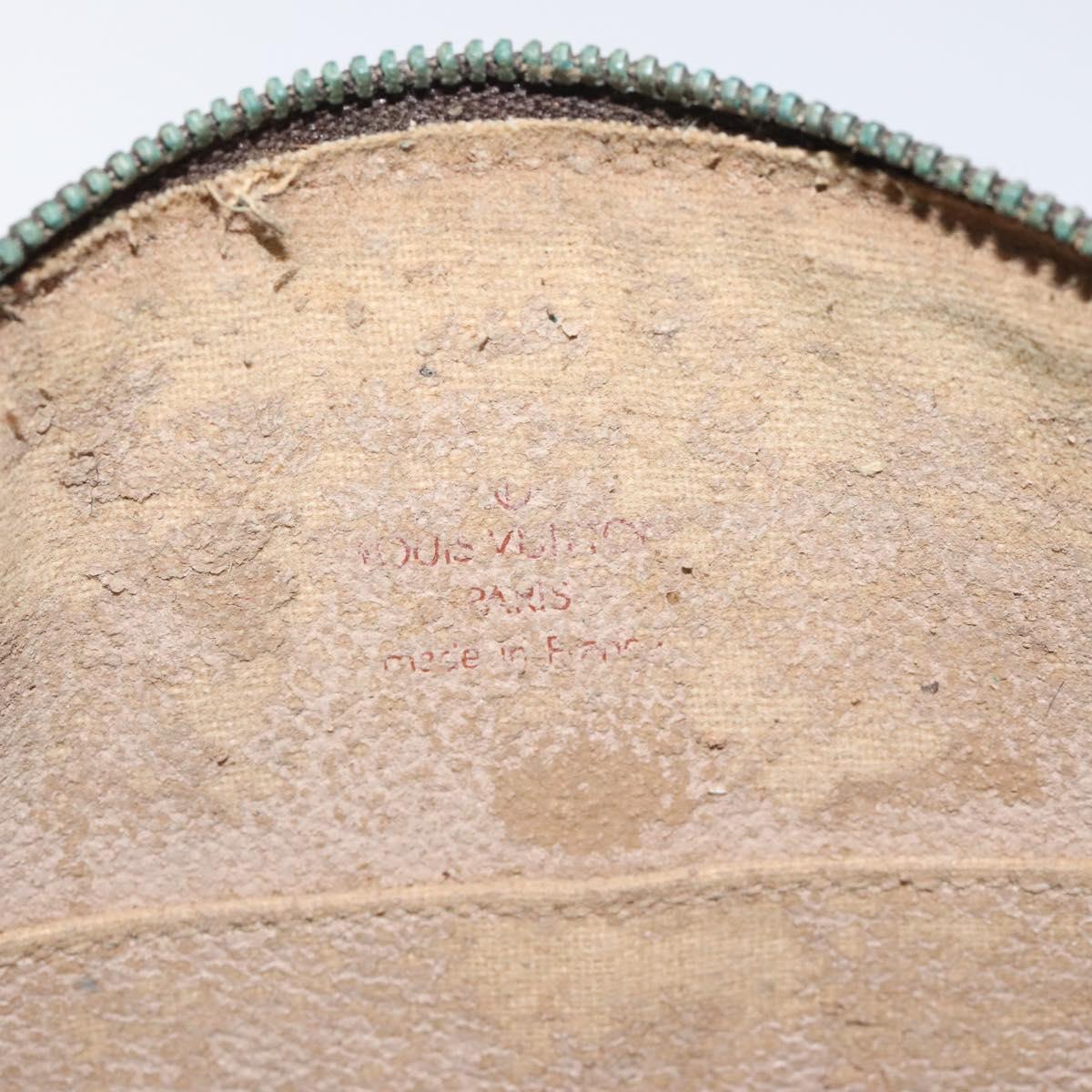 LOUIS VUITTON Monogram Trousse Demi Ronde Cosmetic Pouch M47520 LV Auth 127488