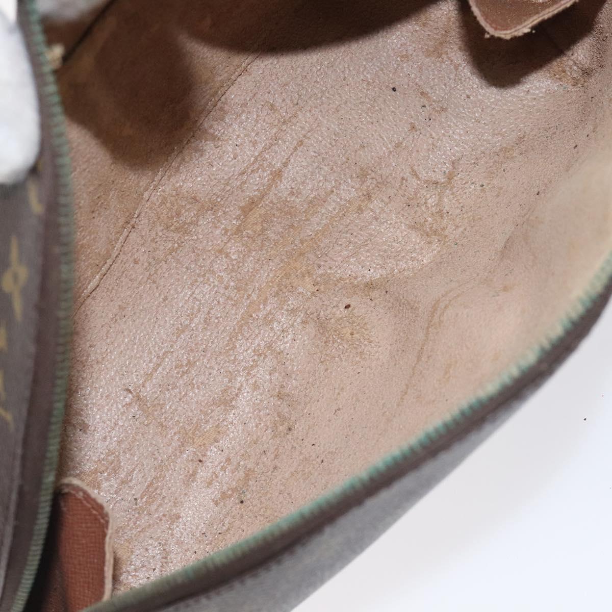 LOUIS VUITTON Monogram Trousse Demi Ronde Cosmetic Pouch M47520 LV Auth 127488