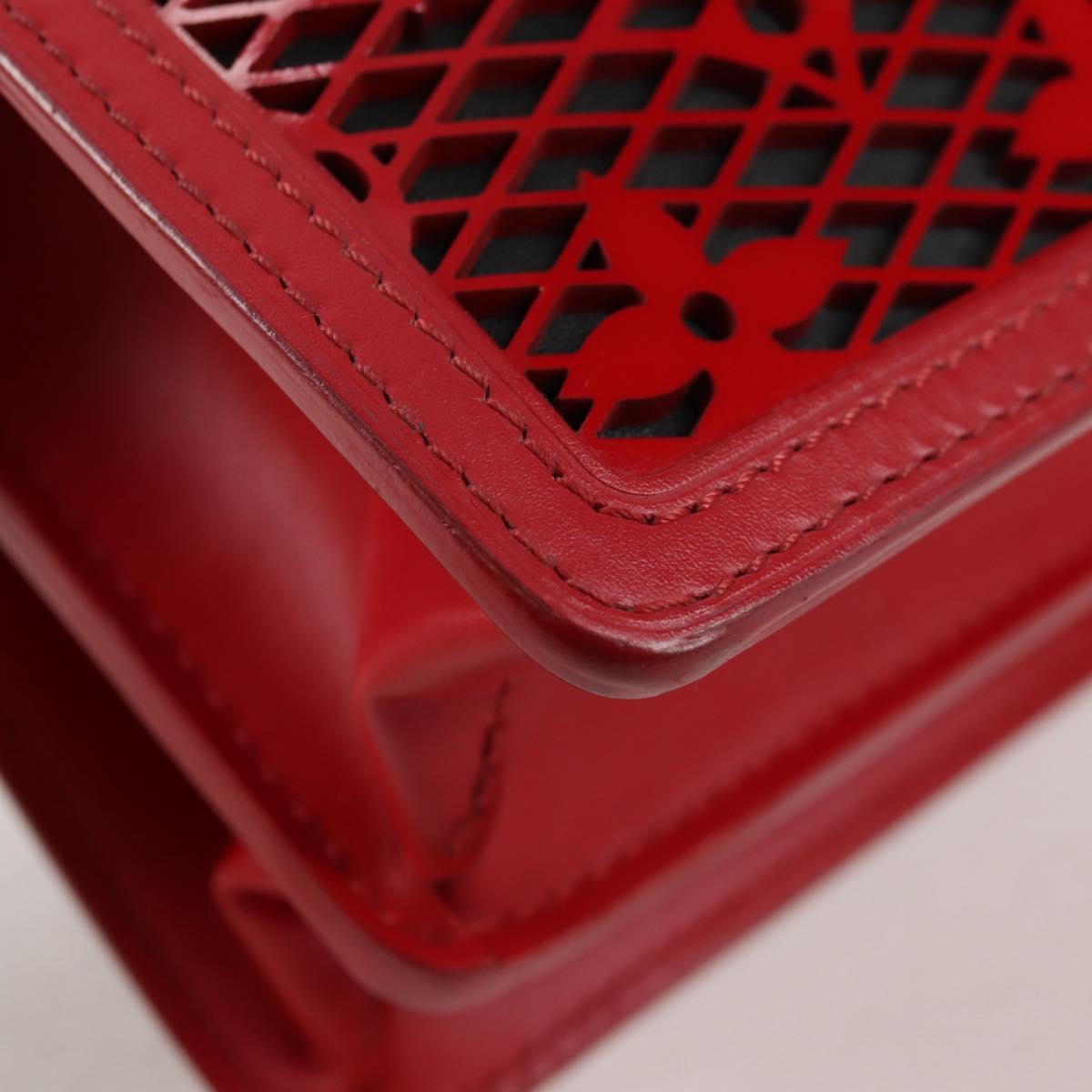 LOUIS VUITTON Monogram Lace Dauphine Mini Shoulder Bag Red M20359 Auth 127494M