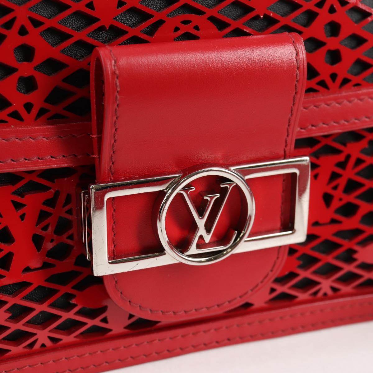 LOUIS VUITTON Monogram Lace Dauphine Mini Shoulder Bag Red M20359 Auth 127494M