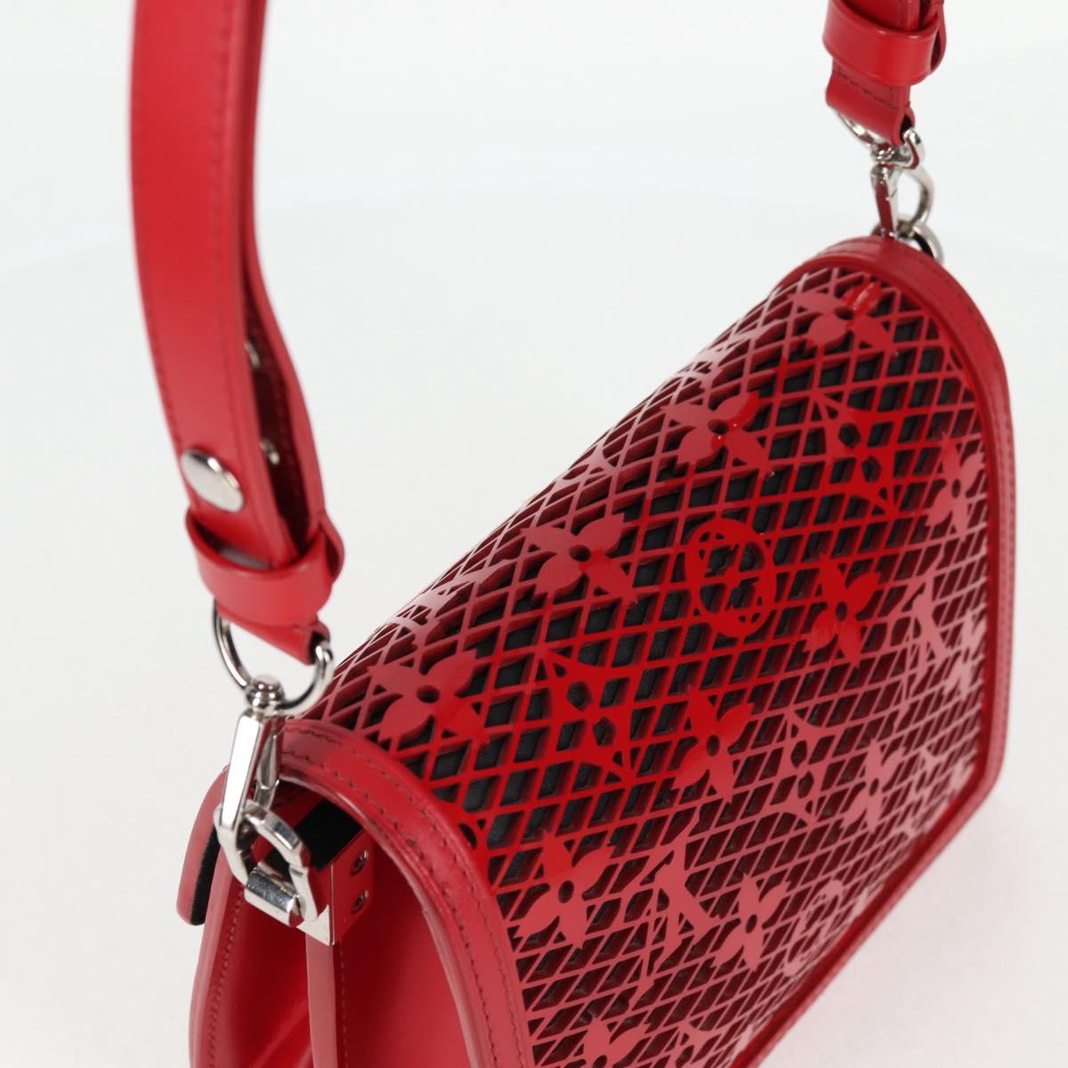 LOUIS VUITTON Monogram Lace Dauphine Mini Shoulder Bag Red M20359 Auth 127494M
