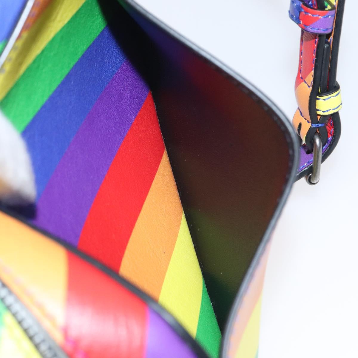 BALENCIAGA Shoulder Bag Leather Rainbow Auth 127502