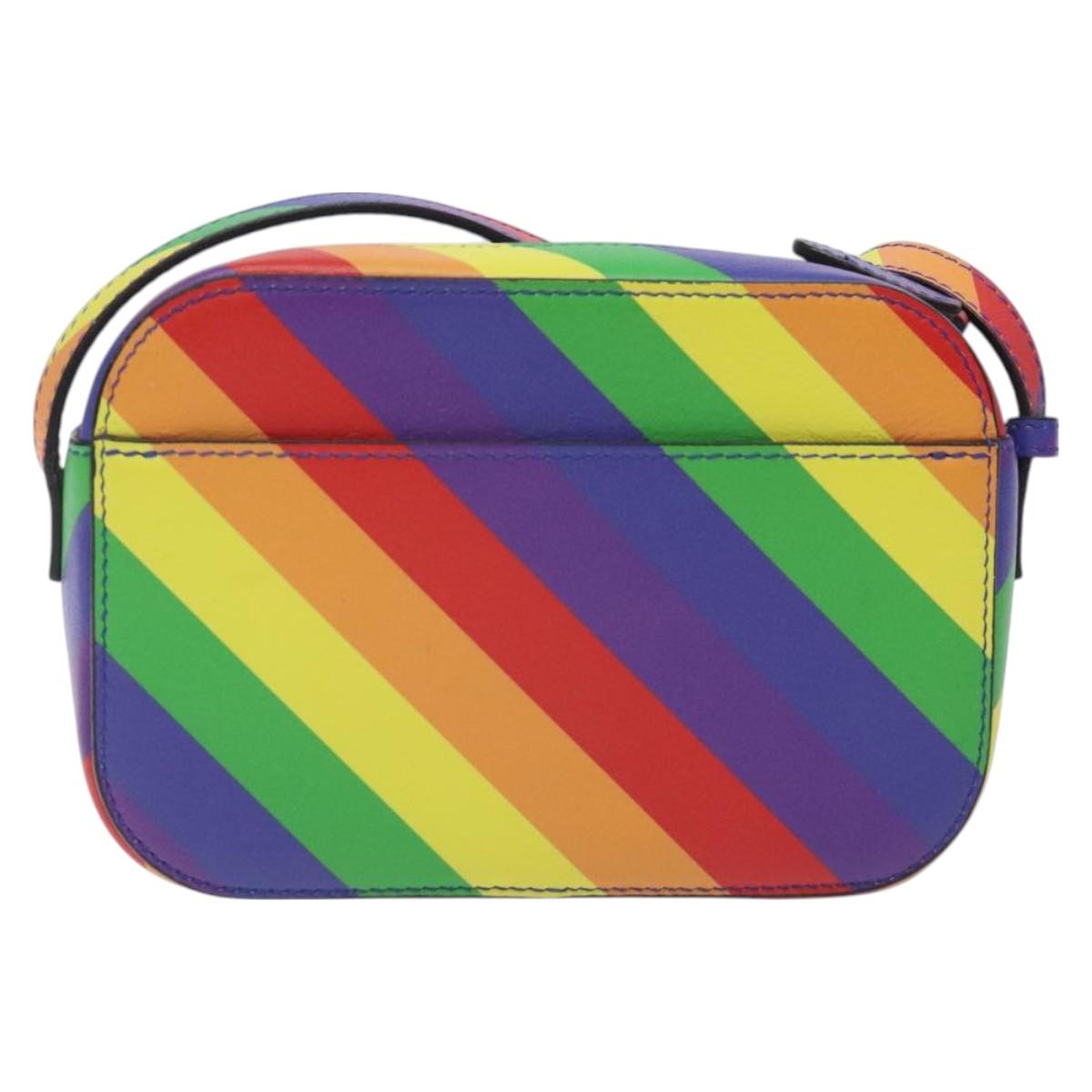 BALENCIAGA Shoulder Bag Leather Rainbow Auth 127502