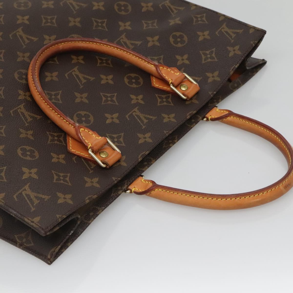 LOUIS VUITTON Monogram Sac Plat Hand Bag M51140 LV Auth 127515