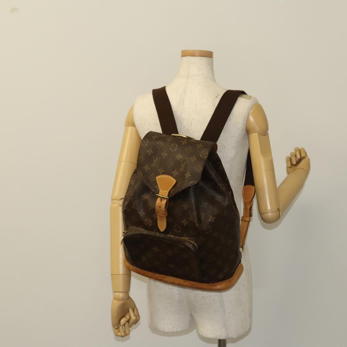 LOUIS VUITTON Monogram Montsouris GM Backpack M51135 LV Auth 127524