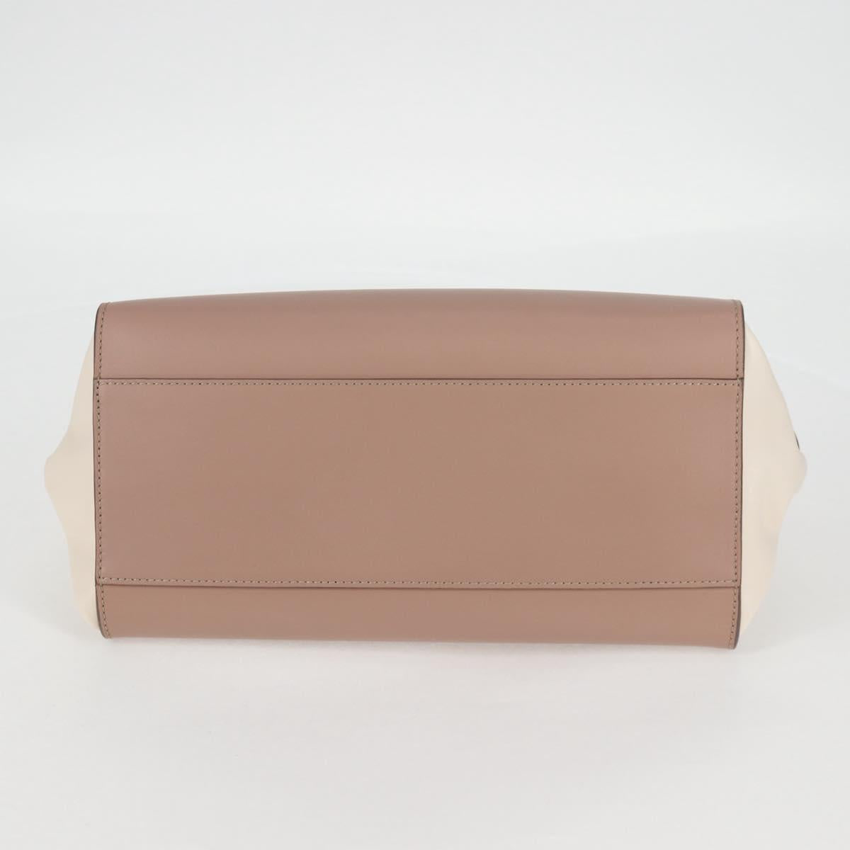 Salvatore Ferragamo Gancini Sofia Hand Bag Leather 2way Pink Gold Auth 127533M